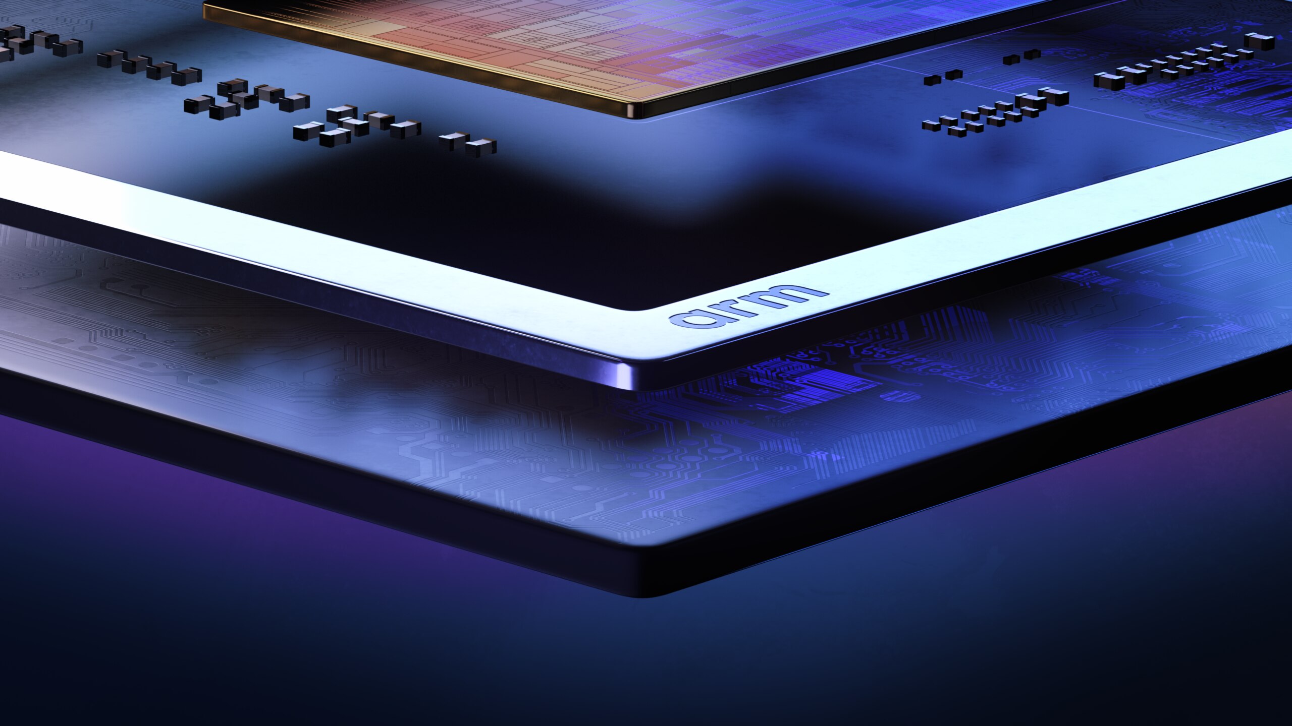 Arm AGI CPU 칩 렌더링 이미지